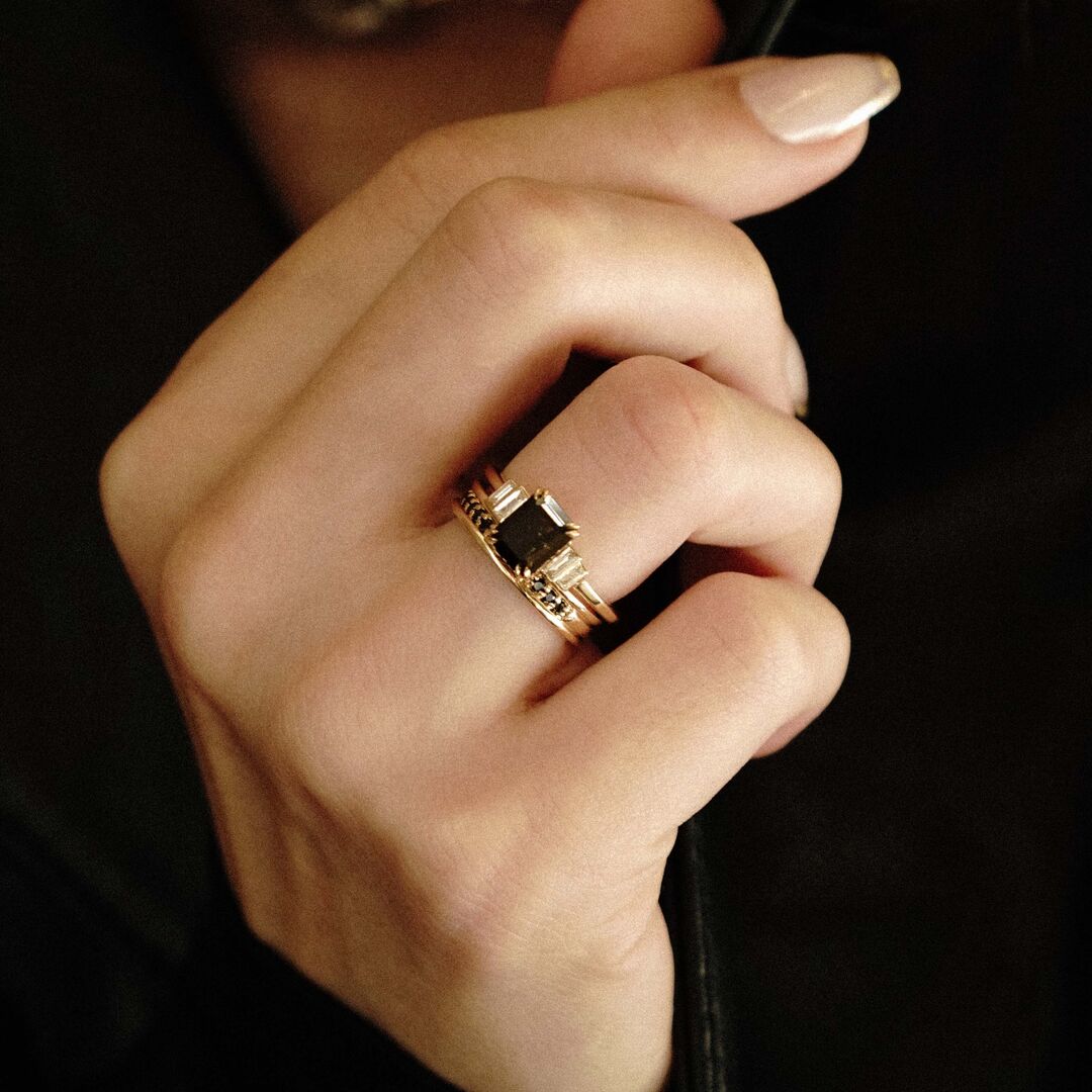 DSC00143-Feed-square | Frank Darling black diamond engagement ring